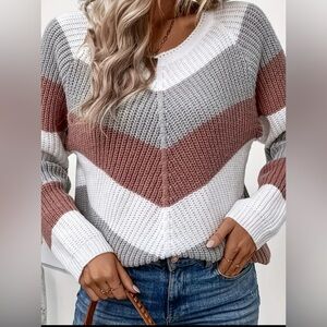 NIP Women’s color block crew neck sweater